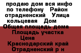 продаю дом,вся инфо по телефону › Район ­ отрадненский › Улица ­ кольцевая › Дом ­ 32 › Общая площадь дома ­ 78 › Площадь участка ­ 600 › Цена ­ 2 000 000 - Краснодарский край, Отрадненский р-н, Отрадная ст-ца Недвижимость » Дома, коттеджи, дачи продажа   . Краснодарский край